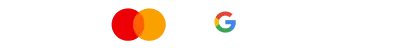 Logos of payment methods: Mastercard, Google Pay