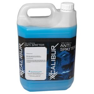 Container of anti-spatter welding solution.