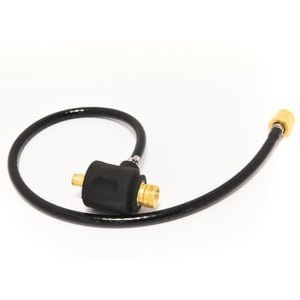 Black gas regulator hose with brass connectors