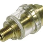 Brass and transparent water connector fitting
