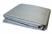 Folded silver fabric sheet for various uses.