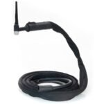 Technical equipment with a coiled cable and antenna.