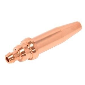 Copper welding nozzle for precision applications