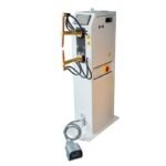Industrial machine with two welding torches