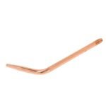 Copper tool with a bent, threaded end.