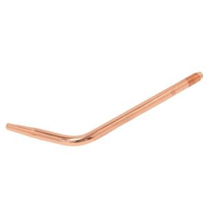 Copper plumbing tool with an angled shape.