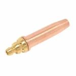 Copper welding torch nozzle with brass fittings