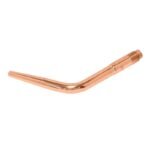 Copper gas welding torch tip with a curved design.
