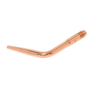Copper welding torch nozzle, bent design