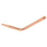 Copper welding torch tip with curved design