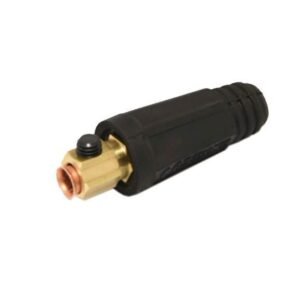 Close-up of a welding torch handle.