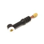 Black rubber hose connector with brass fitting