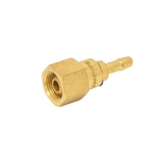Brass fitting connector for plumbing applications.