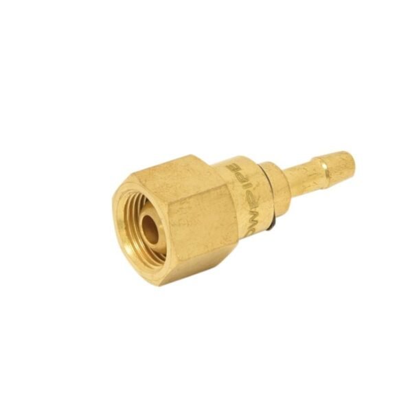 Brass fitting connector for plumbing applications.