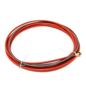 Coiled red and gray tubing for various applications.