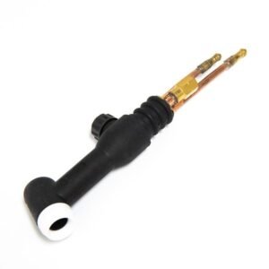 Welding torch with copper and rubber components