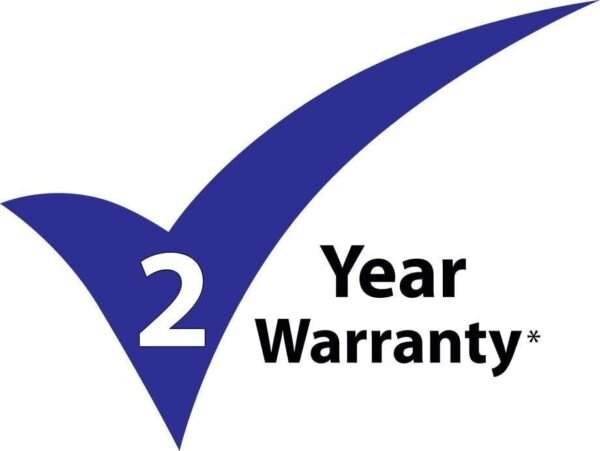 2 Year Warranty with checkmark symbol