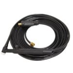 Black welding torch with cable.