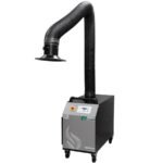 Industrial fume extractor with flexible ducting.