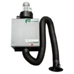 Industrial fume extraction system with flexible duct.