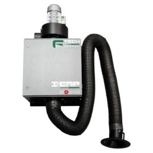 Industrial fume extraction system with flexible duct.