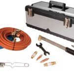 Toolbox with hoses and welding equipment.