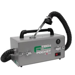 Portable fume extraction system for safe workspace.
