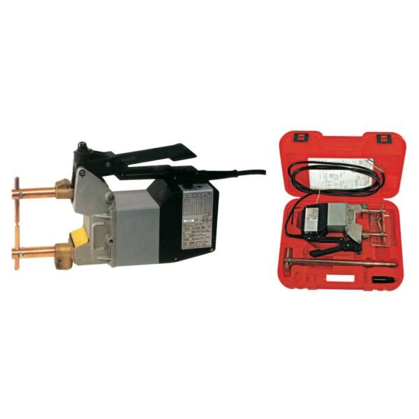 Electric tool with accessories in carrying case.