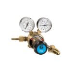 Oxygen regulator with dual pressure gauges