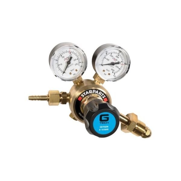 Oxygen regulator with dual pressure gauges