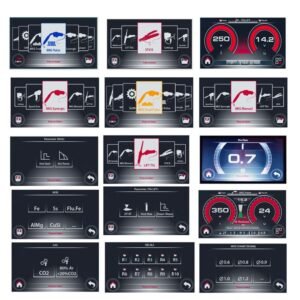 User interface for welding machine settings and parameters.