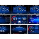 Welding machine control interface displaying various settings.