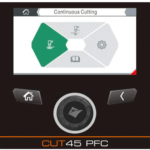 Control panel for continuous cutting operation
