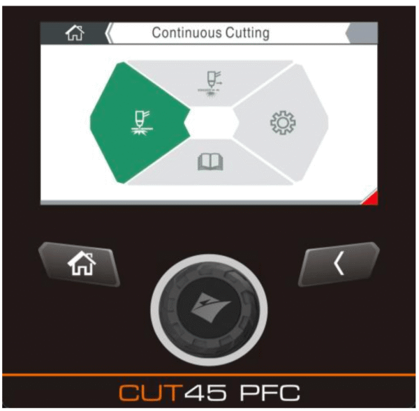Control panel for continuous cutting operation