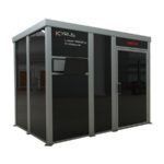 Kyrus laser welding enclosure with safety features.