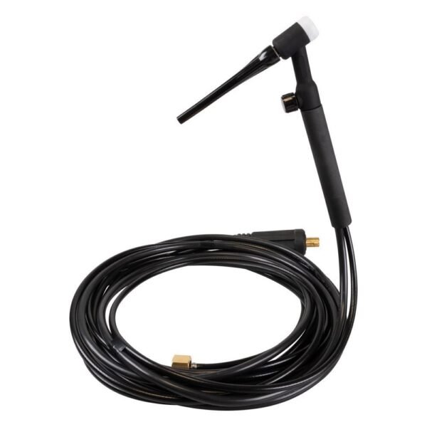 Welding torch with a coiled cable