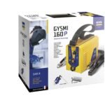 GYS 160P welding machine packaging and details.