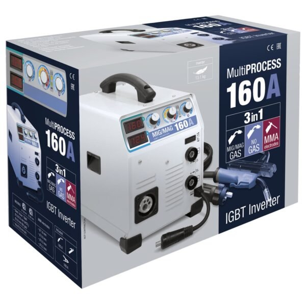 MultiPROCESS 160A MIG/MAG welding machine packaging