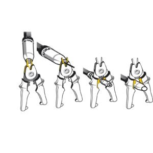 Illustration of mechanical clamping tool components.