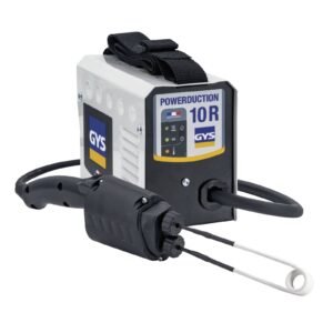 Power ducting machine with handle and controls.