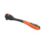 Custom ratchet handle with ergonomic grip.