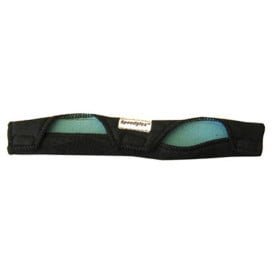 Black adjustable strap with blue accents