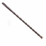 Close-up of a twisted metal drill bit