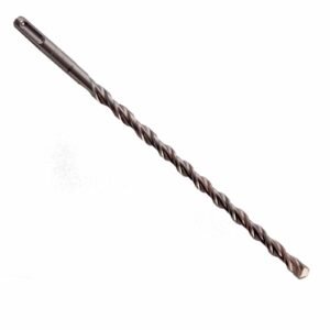 Close-up of a twisted metal drill bit