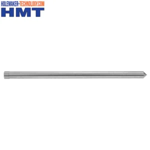 Metal tool with a pointed end for drilling.