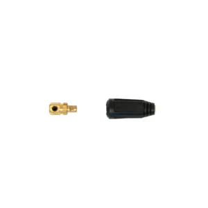 Brass and black nozzle connectors for pressure washer.