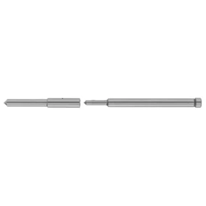 Metal screwdriver with interchangeable tips.