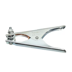 Metal alligator clip for electrical connections.