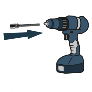 130mmextension_1024x1024.webp Cordless drill with attachment tool illustration