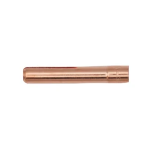 Copper welding nozzle with a smooth finish.